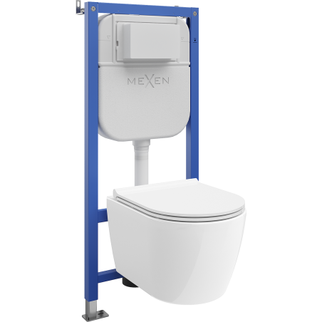 Mexen Carmen Unterputz-WC-Set pneumatische Tex Air E mit WC-Schüssel und Soft-Close-Sitz, weiß - 610930880500A