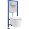 Mexen Carmen Unterputz-WC-Set pneumatische Tex Air E mit WC-Schüssel und Soft-Close-Sitz, weiß - 610930880500A