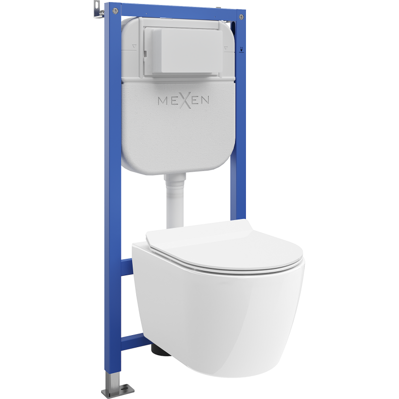 Mexen Carmen Unterputz-WC-Set Tex E mit WC-Tornado-Schüssel und Soft-Close-Sitz, weiß - 610930884000T