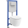 Mexen Carmen Unterputz-WC-Set Tex E mit WC-Schüssel und Soft-Close-Sitz, weiß - 610930884000