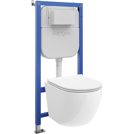 Mexen Lena Unterputz-WC-Set Tex E mit WC-Schüssel und Absenkautomatik, weiß - 610930220500