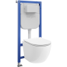 Mexen Lena Unterputz-WC-Set Tex E mit WC-Schüssel und Absenkautomatik, weiß - 610930220500