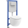 Mexen Lena Unterputz-WC-Set Tex E mit Rahmen, WC-Schüssel und Soft-Close-Sitz, weiß - 610930224000