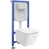 Mexen Madox Unterputz-WC-Set Rahmen Tex E mit WC-Schüssel und Soft-Close-Sitz, weiß - 610930154000