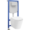 Mexen Rico Unterputz WC-Set Tex E mit WC-Schüssel Tornado und Absenkautomatik, weiß - 610930720200T