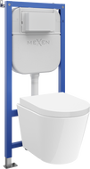 Mexen Rico Unterputz-WC-Set Tex E mit WC-Schüssel und Softclose-Sitz, weiß - 610930720200