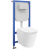 Mexen Rico Unterputz-WC-Set Tex Air E mit pneumatischem Gestell, WC-Schüssel und Softclose-Sitz, weiß - 610930720200A