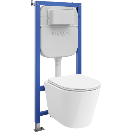 Mexen Rico Unterputz-WC-Set, Tex E Gestell mit Tornado WC-Schüssel und Absenkautomatik, weiß - 610930720300T