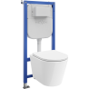Mexen Rico Unterputz-WC-Set pneumatischer Rahmen Tex Air E mit WC-Schüssel Tornado und Absenkautomatik, weiß - 610930720300TA