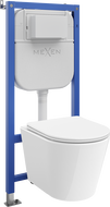 Mexen Rico Unterputz-WC-Set Tex E mit WC-Schüssel und Soft-Close-Sitz, weiß - 610930720300
