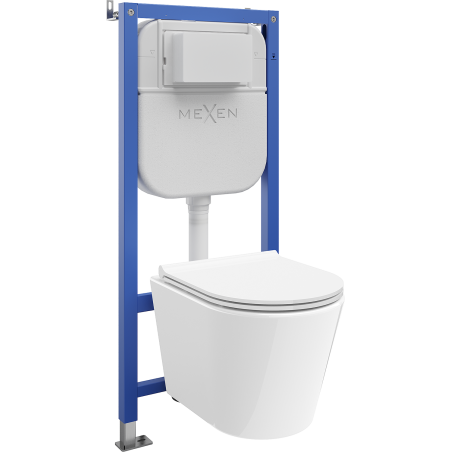 Mexen Rico Unterputz-WC-Set Tex E mit WC-Schüssel Tornado und Soft-Close-Sitz, weiß - 610930720500T