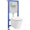 Mexen Rico Unterputz-WC-Set Tex E mit WC-Schüssel Tornado und Absenkautomatik, weiß - 610930724000T