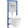 Mexen Rico Unterputz-WC-Set Tex E mit WC-Schüssel und Soft-Close-Sitz, weiß - 610930724000