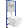 Mexen Riva Unterputz-WC-Set Rahmen Tex E mit WC-Schüssel Tornado und Soft-Close-Sitz, weiß - 610930630200T