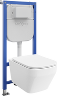 Mexen Riva Unterputz-WC-Set pneumatischer Rahmen Tex Air E mit WC-Schüssel Tornado und Softclose-Sitz, weiß - 610930630200TA
