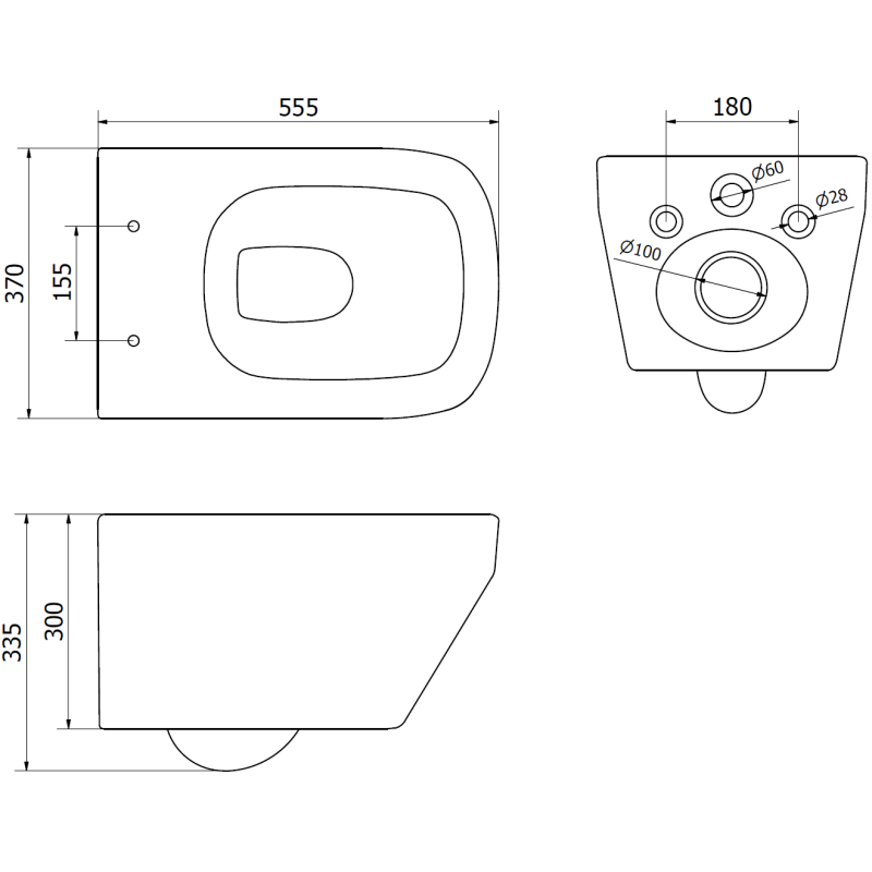 Mexen Riva Unterputz-WC-Set Rahmen Tex E mit WC-Schüssel Tornado und Soft-Close-Sitz, weiß - 610930630200T
