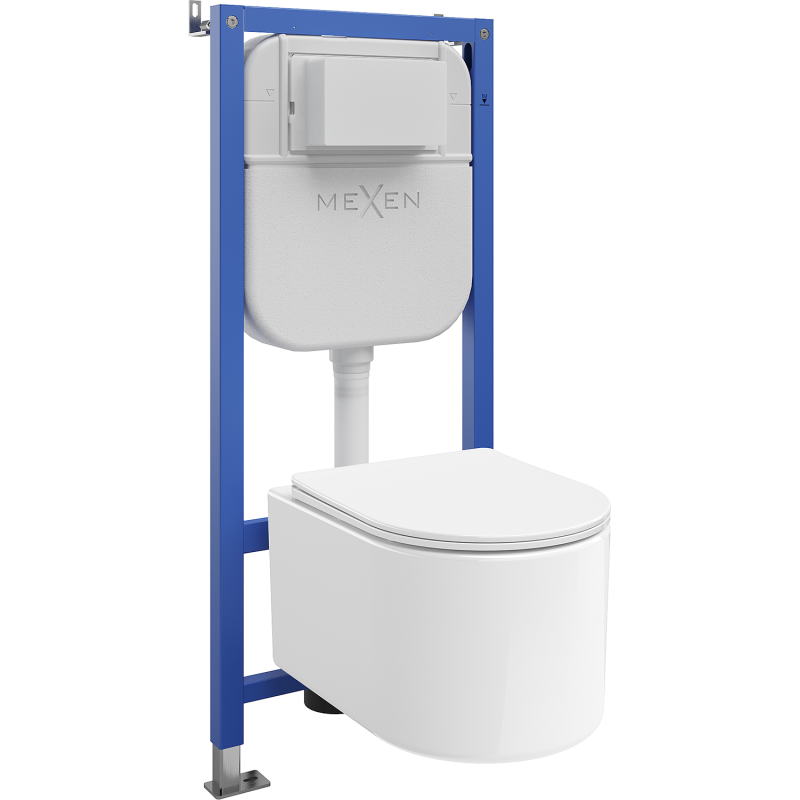 Mexen Sofia Unterputz-WC-Set Tex E mit WC-Schüssel Tornado und Softclose-Deckel, weiß - 610930540300T