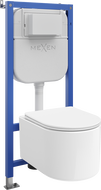 Mexen Sofia WC-Unterputz-Set mit Tex E Rahmen, WC-Schüssel und Absenkautomatik, weiß - 610930540300