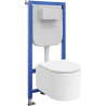 Mexen Sofia Unterputz-WC-Set Tex Air E mit pneumatischem Gestell, WC-Schüssel und Absenkbarer Toilettensitz, weiß