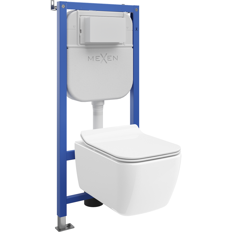 Mexen Stella Unterputz-WC-Set Tex E mit WC-Schüssel und Soft-Close-Sitz, weiß - 610930680800