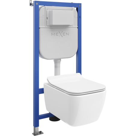 Mexen Stella Unterputz-WC-Set Tex E mit WC-Schüssel und Soft-Close-Sitz, weiß - 610930680800