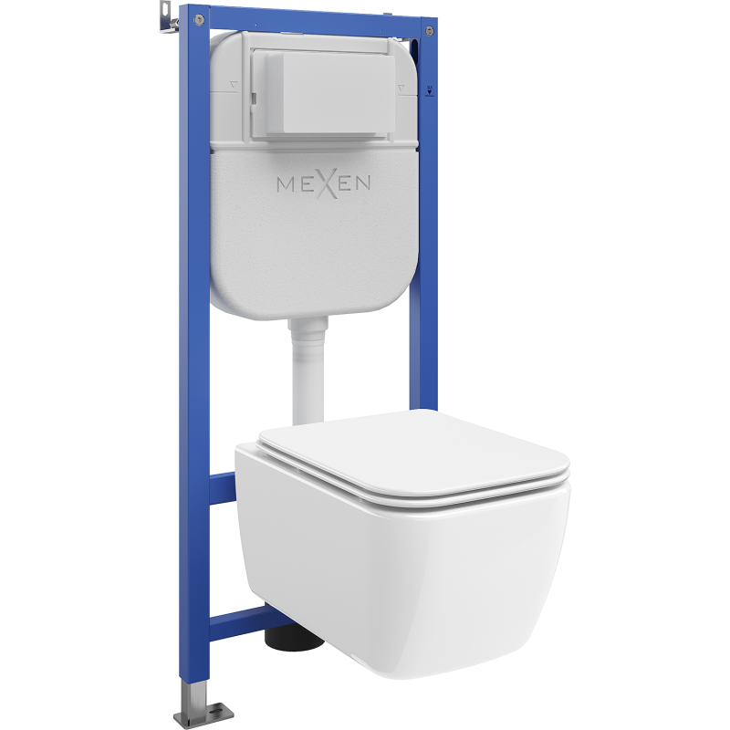 Mexen Stella Unterputz-WC-Set Tex E mit WC-Schüssel und Soft-Close-Sitz, weiß - 610930680900