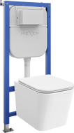 Mexen Teo Unterputz-WC-Set Tex Air E mit pneumatischem Gestell, WC-Schüssel Tornado und Soft-Close-Sitz, weiß - 610930850600TA