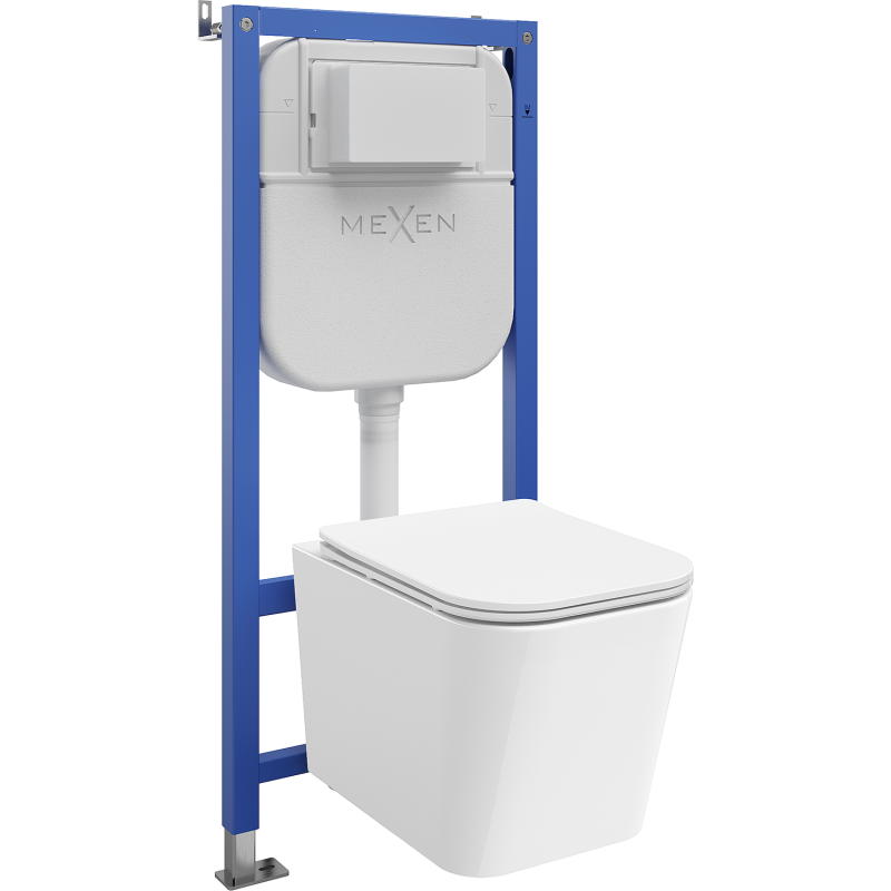 Mexen Teo Unterputz-WC-Set Tex E mit WC-Schüssel und Soft-Close-Sitz, weiß - 610930850600