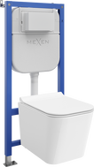 Mexen Teo Unterputz-WC-Set Tex E mit WC-Schüssel und Soft-Close-Sitz, weiß - 610930850700