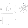 Mexen Timo Unterputz-WC-Set Tex E mit WC-Schüssel Tornado und Soft-Close-Sitz, weiß - 610930650200T