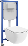 Mexen Timo Unterputz-WC-Set Tex Air E mit pneumatischem Gestell, Tornado-WC und Softclose-Sitz, weiß - 610930650200TA
