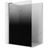 Mexen Kioto L Duschwand Walk-in 80 x 200 cm, Ombre Schwarz 8 mm, Gun Gray gebürstet - 800-080-103-66-76