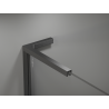Mexen Kioto L Duschwand Walk-in 100 x 200 cm, Ombre Schwarz 8 mm, Gun Gray Gebürstet - 800-100-103-66-76