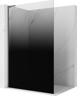 Mexen Kioto L Duschwand Walk-in 110 x 200 cm, ombre schwarz 8 mm, gebürstet gun gray - 800-110-103-66-76
