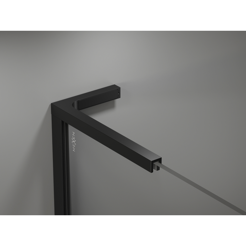 Mexen Kioto L Duschwand Walk-in 80 x 200 cm, ombre schwarz 8 mm, schwarz - 800-080-103-70-76
