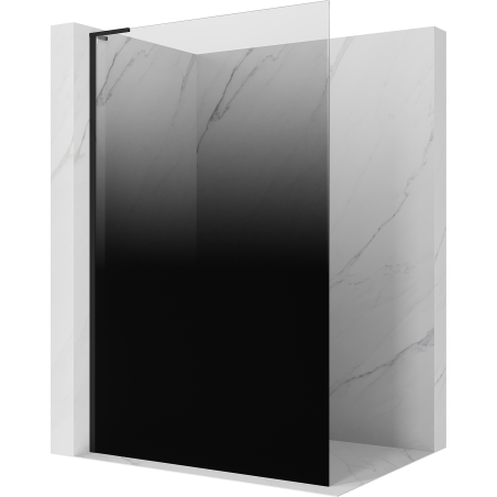 Mexen Kioto L Duschwand Walk-in 110 x 200 cm, ombre schwarz 8 mm, schwarz - 800-110-103-70-76