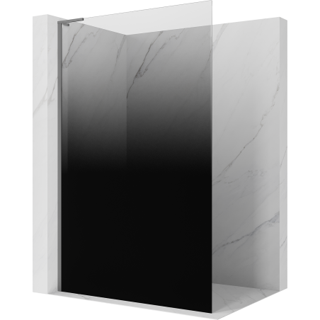 Mexen Kioto L Duschwand Walk-in 90 x 200 cm, ombre schwarz 8 mm, Gun Metal - 800-090-103-95-76