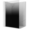 Mexen Kioto L Duschwand Walk-in 90 x 200 cm, Ombre Schwarz 8 mm, Gebürsteter Nickel - 800-090-103-97-76