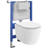Mexen Carmen Unterputz-WC-Set mit pneumatischem Gestell Tex Air XS-F mit WC-Schüssel und Softclose-Sitz, weiß - 610830880500A