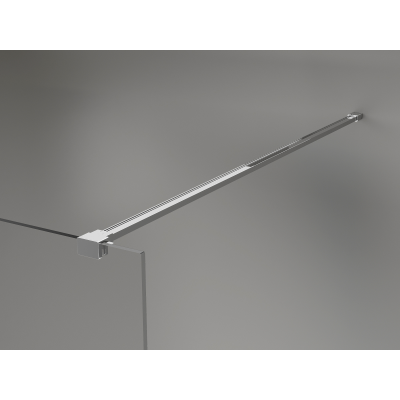 Mexen Kioto+ Duschelement mit Ablage Walk-in 110 x 200 cm, Ombre schwarz 8 mm, Chrom - 800-110-121-01-76