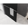 Mexen Kioto+ Duschwand mit Ablage Walk-in 130 x 200 cm, schwarze Ombre 8 mm, Chrom - 800-130-121-01-76