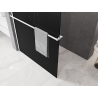 Mexen Kioto+ Duschwand mit Ablage Walk-in 70 x 200 cm, ombre schwarz 8 mm, weiß - 800-070-121-20-76