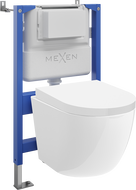 Mexen Lena Unterputz WC-Set Pneumatikrahmen Tex Air XS-F mit WC-Schüssel Tornado und Soft-Close-Sitz, weiß - 610830220200TA