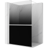 Mexen Kioto+ Duschwand mit Regal Walk-in 100 x 200 cm, ombre schwarz 8 mm, weiß - 800-100-121-20-76