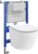 Mexen Lena Unterputz-WC-Set Tex Air XS-F mit pneumatischem Rahmen, WC-Schüssel und Soft-Close-Sitz, weiß - 610830220500A