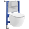 Mexen Lena Unterputz-WC-Set pneumatischer Rahmen Tex Air XS-F mit WC-Müsli Tornado und Absenkautomatik, weiß - 610830220500TA