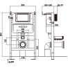 Mexen Lena Unterputz-WC-Set Pneumatischer Tex Air XS-F Rahmen mit WC-Schüssel und Soft-Close-Sitz, Schwarz Matt - 610830221085A