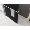 Mexen Kioto+ Duschwand mit Ablage Walk-in 150 x 200 cm, ombre schwarz 8 mm, weiß - 800-150-121-20-76