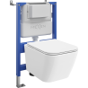 Mexen Madox Unterputz-WC-Set mit pneumatischem Tex Air XS-F Gestell, WC-Schüssel und Absenkautomatik, weiß - 610830154000A