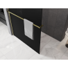Mexen Kioto+ Duschwand mit Ablage Walk-in 110 x 200 cm, Ombre Schwarz 8 mm, Gold - 800-110-121-50-76